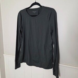 ATHLETA Solid Grey Sunlover UPF Tulip Back Top